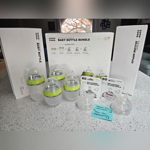 Comotomo Baby Bottle Bundle, Green
